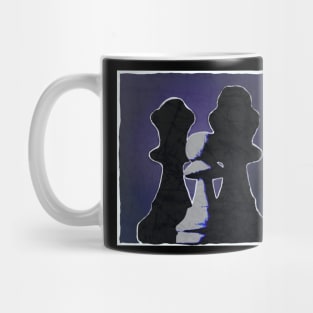 Chess Pieces Purple BATIK design Mug